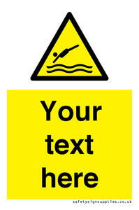 Custom Warning diving area